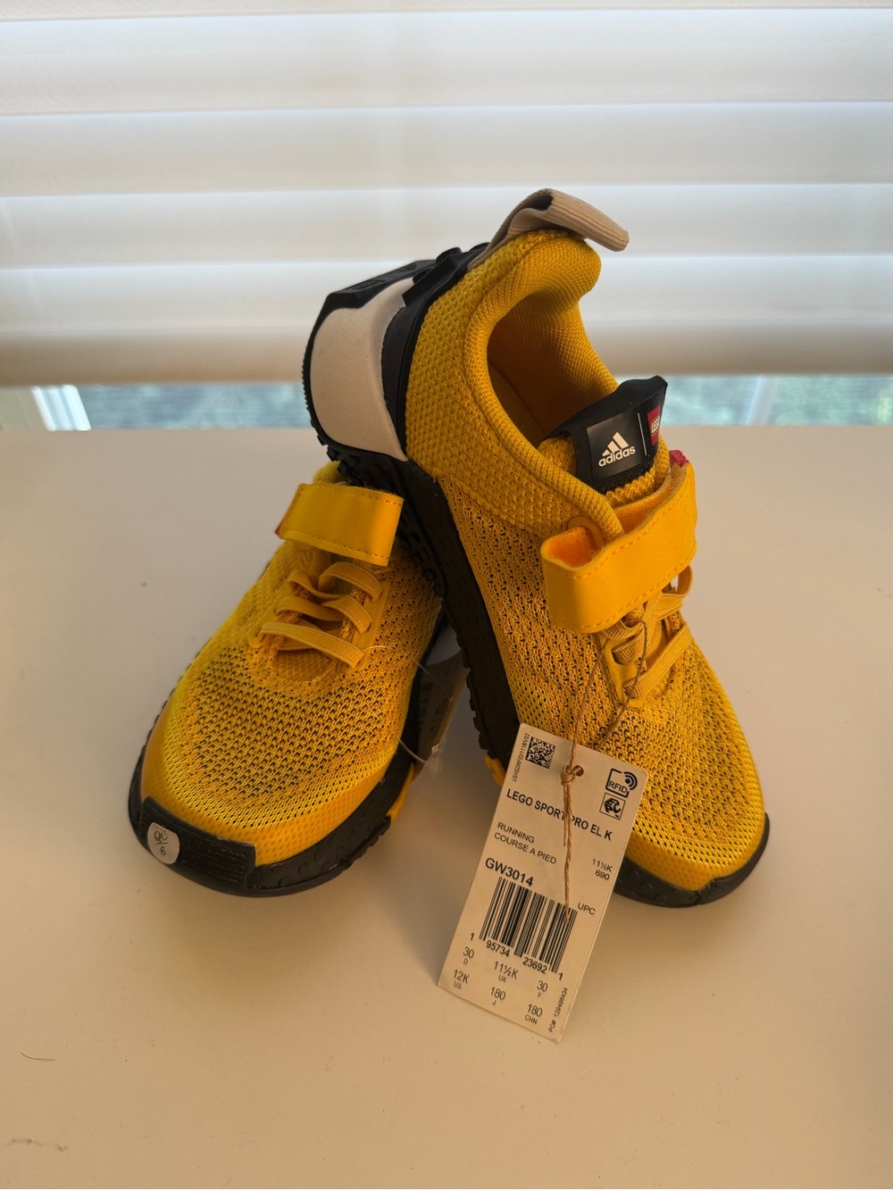 Adidas X Lego Kids Yellow Athletic Sneakers - Lightweight Comfort